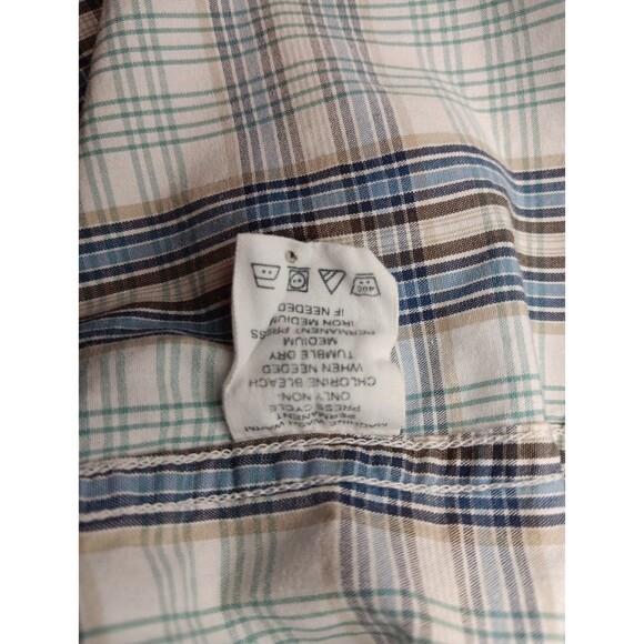 Mens Bass Long Sleeve Button Down Shirt Large Check Shirt - Picture 5 of 5